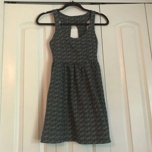 Black and white mini dress